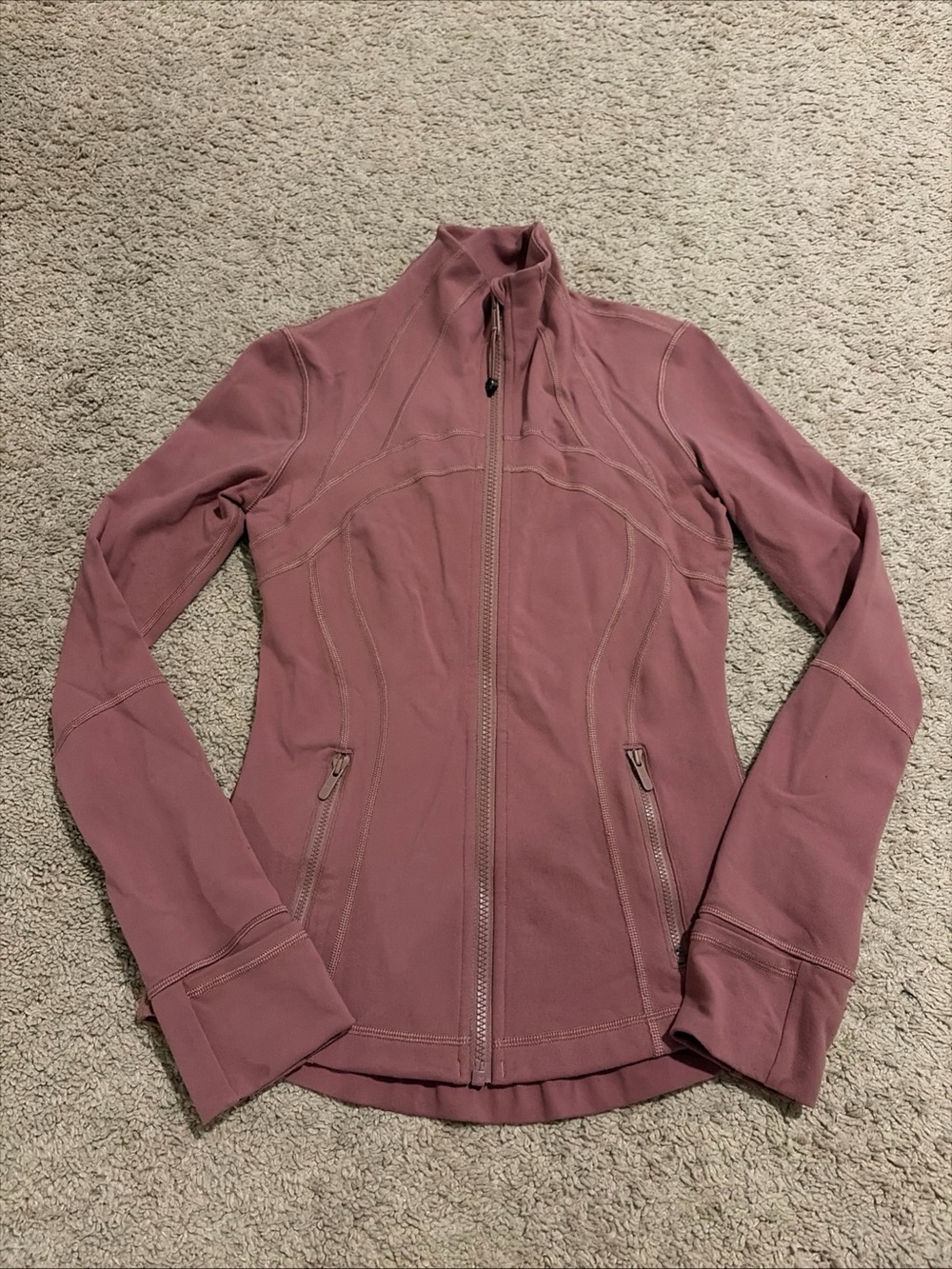 Lululemon Define Quicksand Mauve Pink Jacket Size 4 Full Zip Up